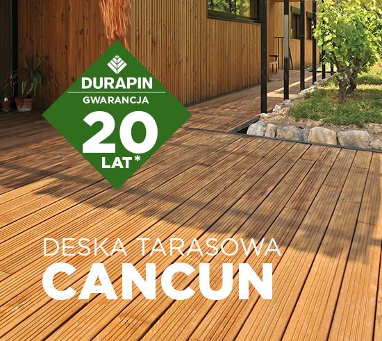 taras zmontowany z deski z drewna sosnowego impregnowanego ciśnieniowo Cancun