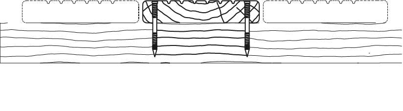 grafika przedstawiająca sposób montażu deski tarasowej sosna impregnowana